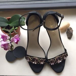 ALDO bejeweled Sandals with Delicate Ankle Strap